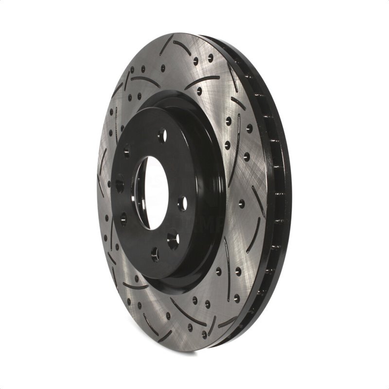 DS-One | Coated Slotted Drilled Disc Brake Rotor - Front - LEAF / Qashqai / Rogue / Rogue Sport / 2.0L / 2.5L 2014-2022