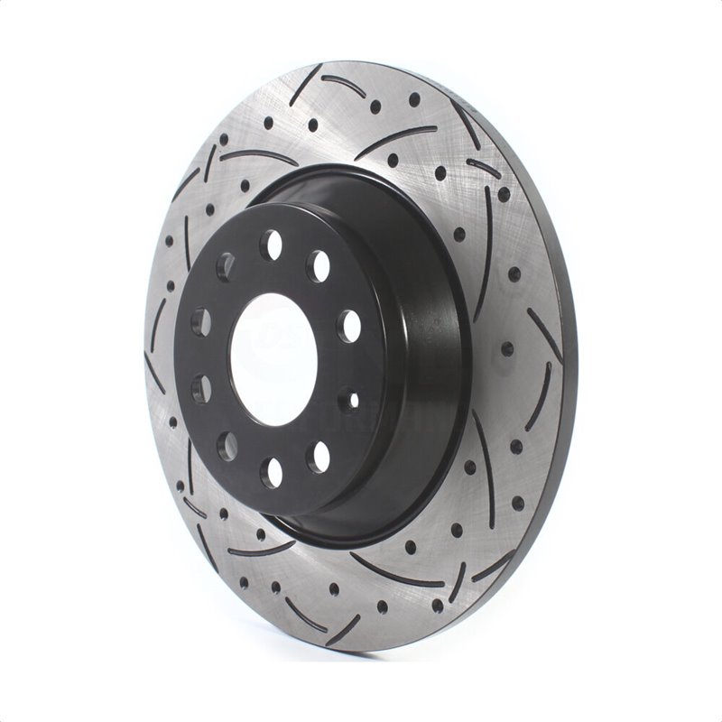 DS-One | Coated Slotted Drilled Disc Brake Rotor - Rear - Audi / Volkswagen 1.4T / 2.0L 2016-2023