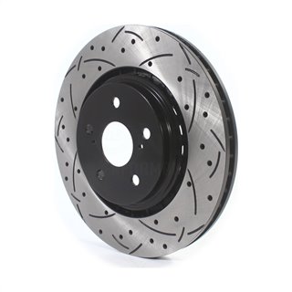 DS-One | Coated Slotted Drilled Disc Brake Rotor - Front - Lexus / Toyota 2016-2023
