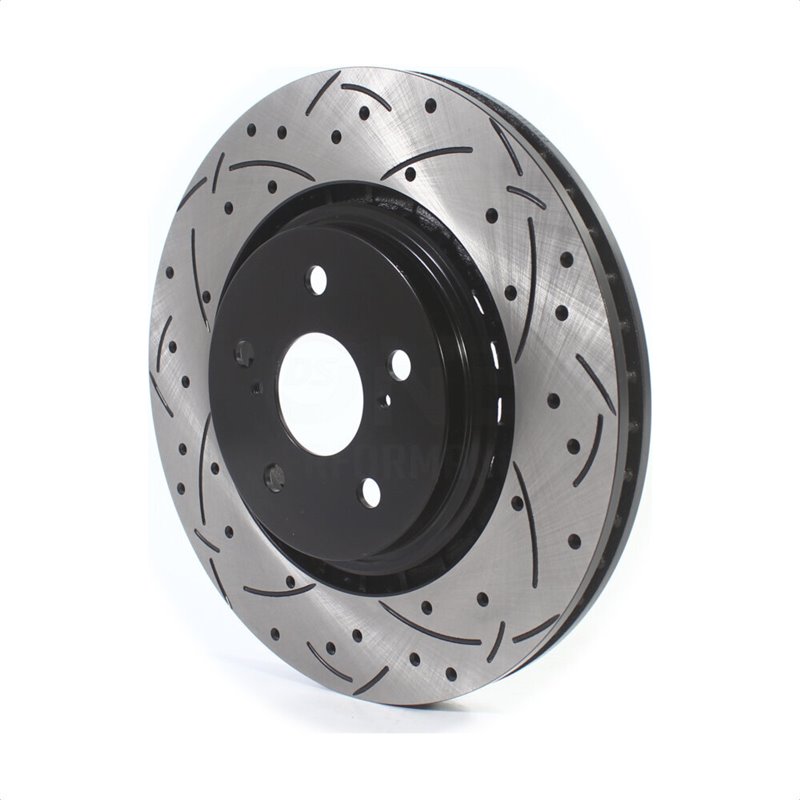 DS-One | Coated Slotted Drilled Disc Brake Rotor - Front - Lexus / Toyota 2016-2023