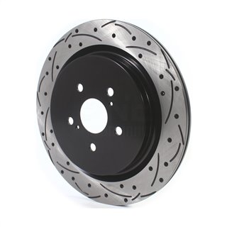 DS-One | Coated Slotted Drilled Disc Brake Rotor - Rear - RX350 / RX350L / RX450h / RX450hL 3.5L 2016-2022