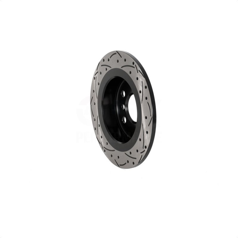 DS-One | Coated Slotted Drilled Disc Brake Rotor - Rear - i3 / i3s / Cooper Clubman / Countryman 2014-2022