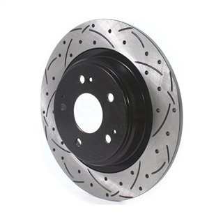 DS-One | Coated Slotted Drilled Disc Brake Rotor - Rear - MDX 3.0L / 3.5L 2017-2020