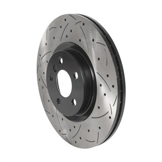 DS-One | Coated Slotted Drilled Disc Brake Rotor - Front - 228i xDrive Gran Coupe / X1 / X2 / Cooper Countryman 2.0T / 1.5T 2016