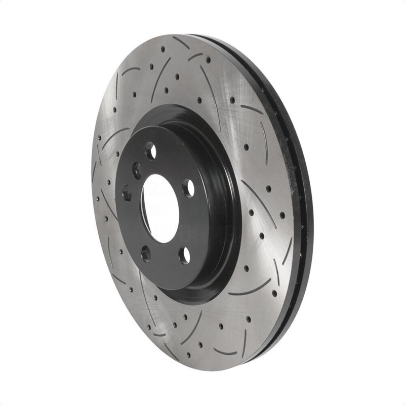 DS-One | Coated Slotted Drilled Disc Brake Rotor - Front - 228i xDrive Gran Coupe / X1 / X2 / Cooper Countryman 2.0T / 1.5T 2016