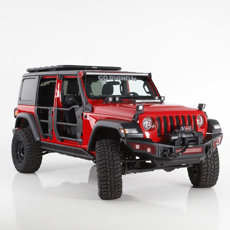 Go Rhino | Trailline Tube Doors, Rear pair - Gladiator / Wrangler (JL) Unlimited 2018-2023