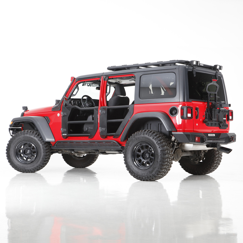Go Rhino | Trailline Tube Doors, Rear pair - Gladiator / Wrangler (JL) Unlimited 2018-2023