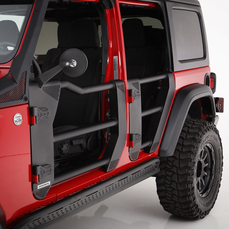 Go Rhino | Trailline Tube Doors, Rear pair - Gladiator / Wrangler (JL) Unlimited 2018-2023