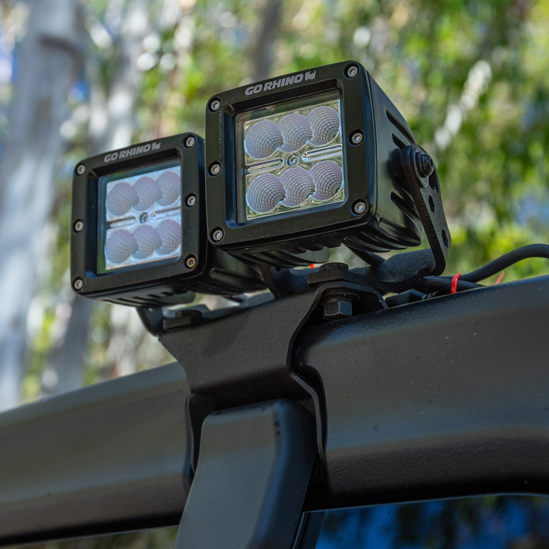 Go Rhino | Go Rhino LED Lighting - Pair of 3" LED Cube Lights Go Rhino Off-Road Lights