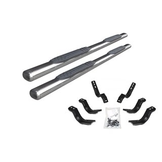 Go Rhino | 4" 1000 Series Side Steps w/ Mounting Bracket Kit - Chevrolet / GMC 2001-2011 Go Rhino Step Bars