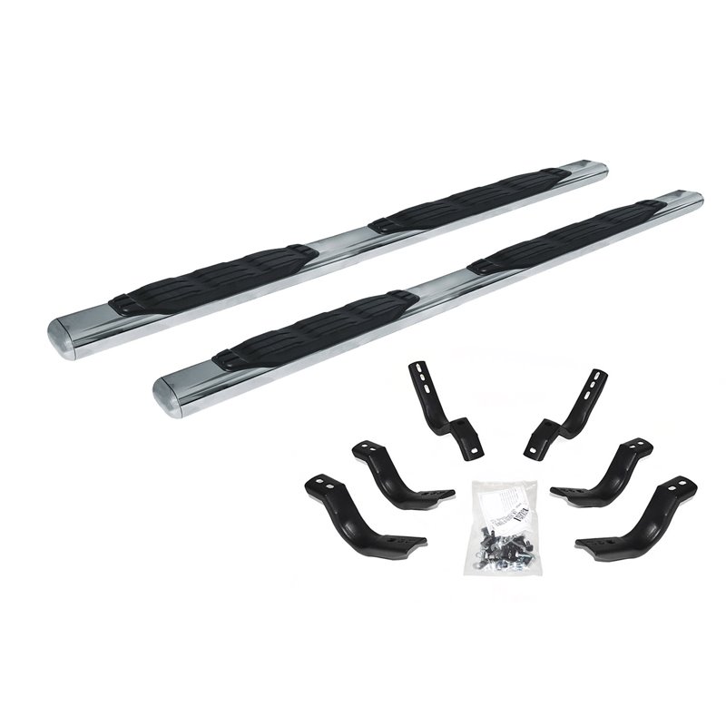 Go Rhino | 5" 1000 Series Side Steps w/ Mounting Brackets Kit - Silverado / Sierra 2500 HD / 3500 HD 6.6L 2015 Go Rhino Step ...