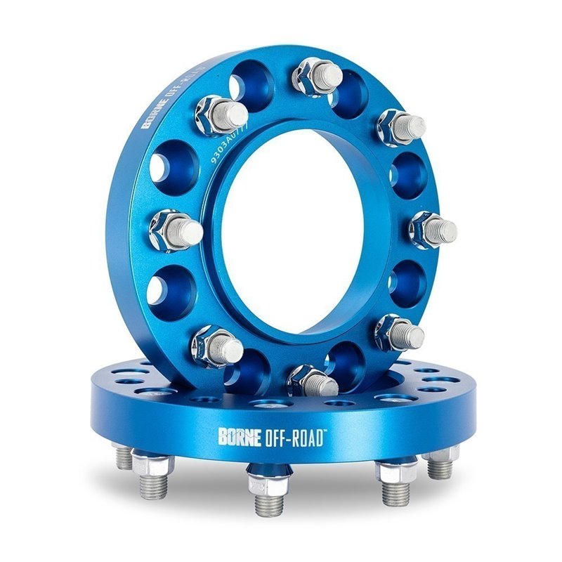 Mishimoto | Wheel Spacers, 8X165.1, 121.3mm Center Bore, M14 X 1.5, 38.1mm Thick, Blue - Ram 2500 / 3500 6.7L 2018-2023