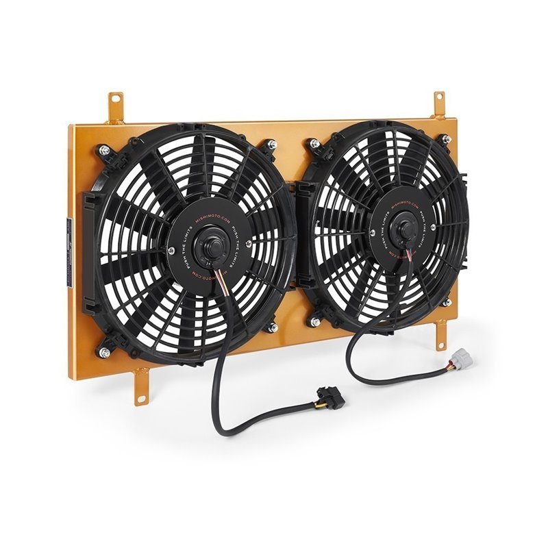 Mishimoto | Performance Aluminum Fan Shroud Kit, fits Mazda Miata 1990-1997, Gold - MX-5 Miata 1.6L / 1.8L 1990-1997