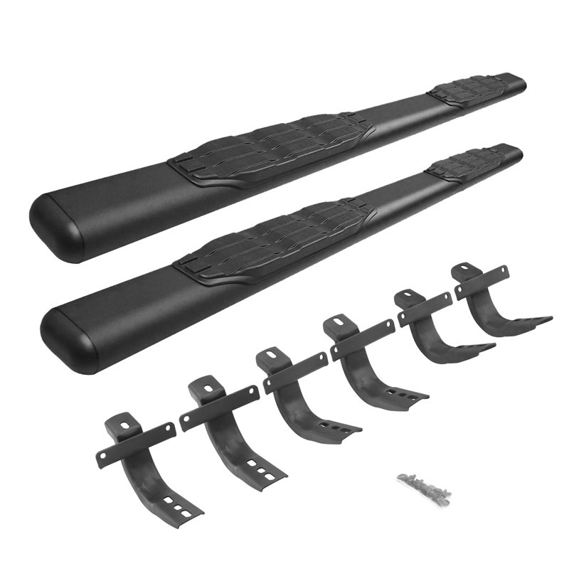 Go Rhino | 5" 1000 Series Side Steps w/ Mounting Brackets Kit - Bronco 2.3T / 2.7T 2021 Go Rhino Step Bars