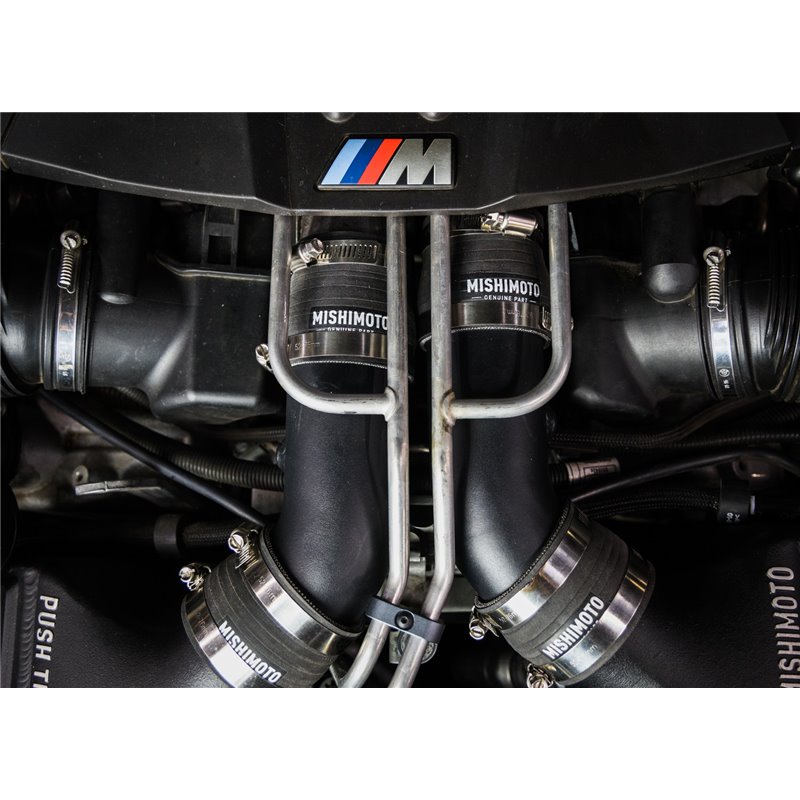 Mishimoto | Charge Pipes, Fits BMW F1X M5/M6 2012-2018, Micro Wrinkle Black - M5 / M6 / M6 Competition 4.4T 2012-2018