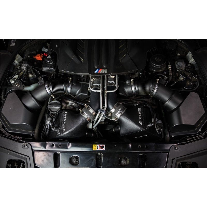 Mishimoto | Charge Pipes, Fits BMW F1X M5/M6 2012-2018, Micro Wrinkle Black - M5 / M6 / M6 Competition 4.4T 2012-2018