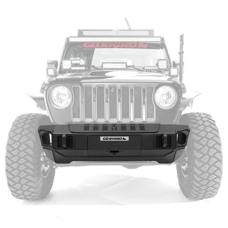 Go Rhino | Trailline Winch Ready Front Stubby Bumper - Gladiator / Wrangler (JK) / Wrangler (JL) 2007-2021 Go Rhino Off-Road ...