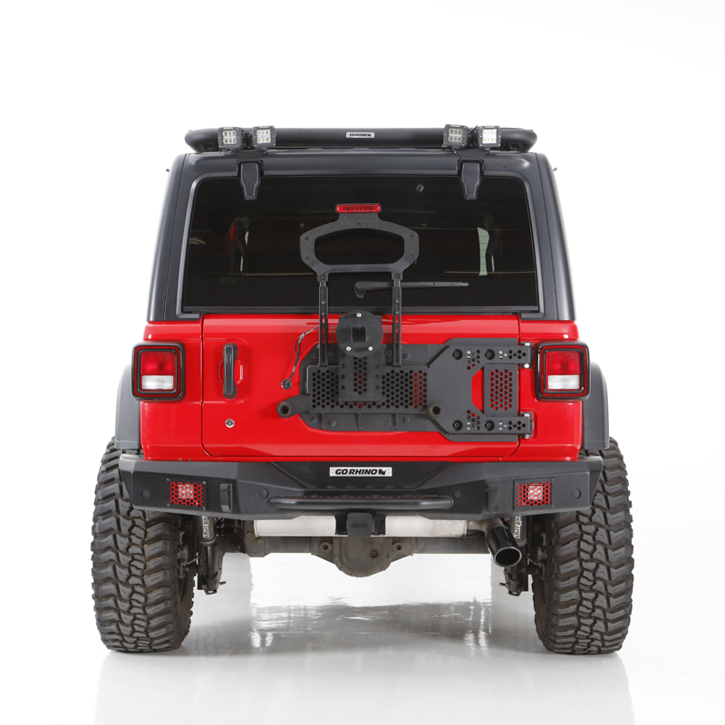 Go Rhino | Rockline Low Profile Body Mount Tire Carrier - Wrangler (JL) 2.0T / 3.0L / 3.6L 2018-2020 Go Rhino Spare Carrier