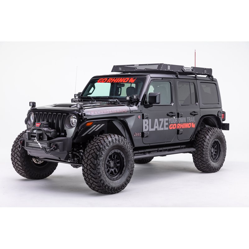 Go Rhino | Rockline Winch-Ready Front Stubby Bumper - Gladiator / Wrangler (JK) / (JL) 2007-2023