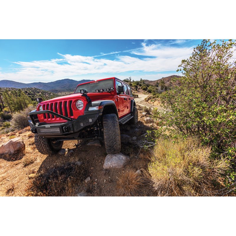 Go Rhino | Rockline Winch-Ready Full Width Bumper w/ Overrider - Gladiator / Wrangler (JK) / Wrangler (JL) 2007-2021 Go Rhino...