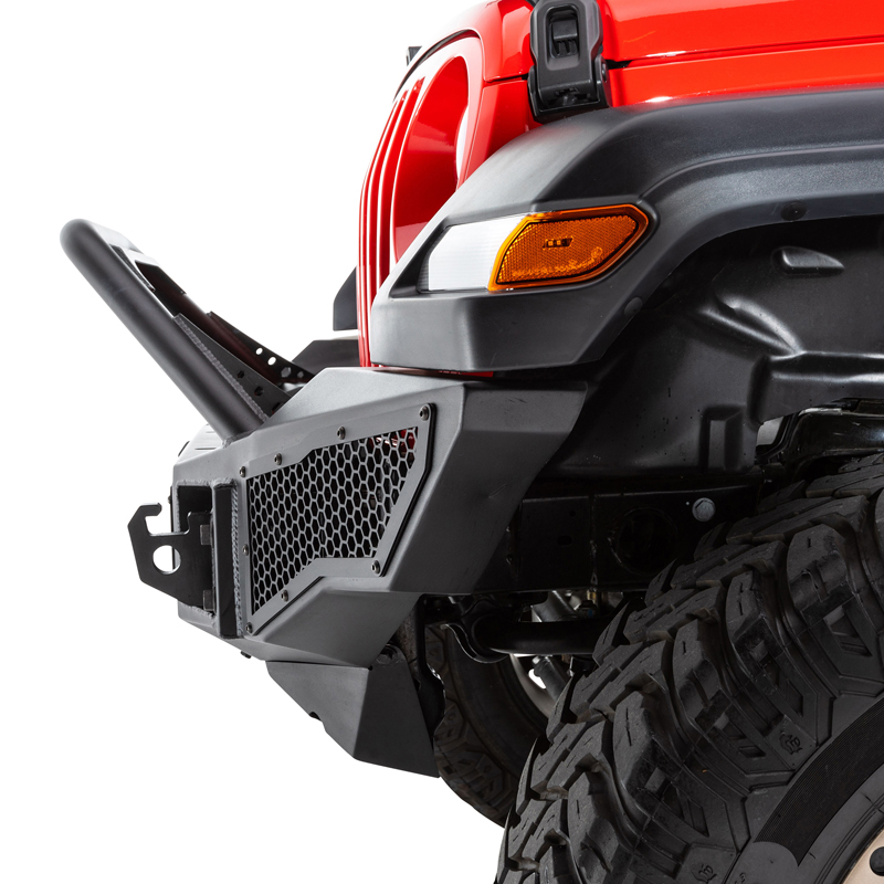 Go Rhino | Rockline Winch-Ready Full Width Bumper w/ Overrider - Gladiator / Wrangler (JK) / Wrangler (JL) 2007-2021 Go Rhino...