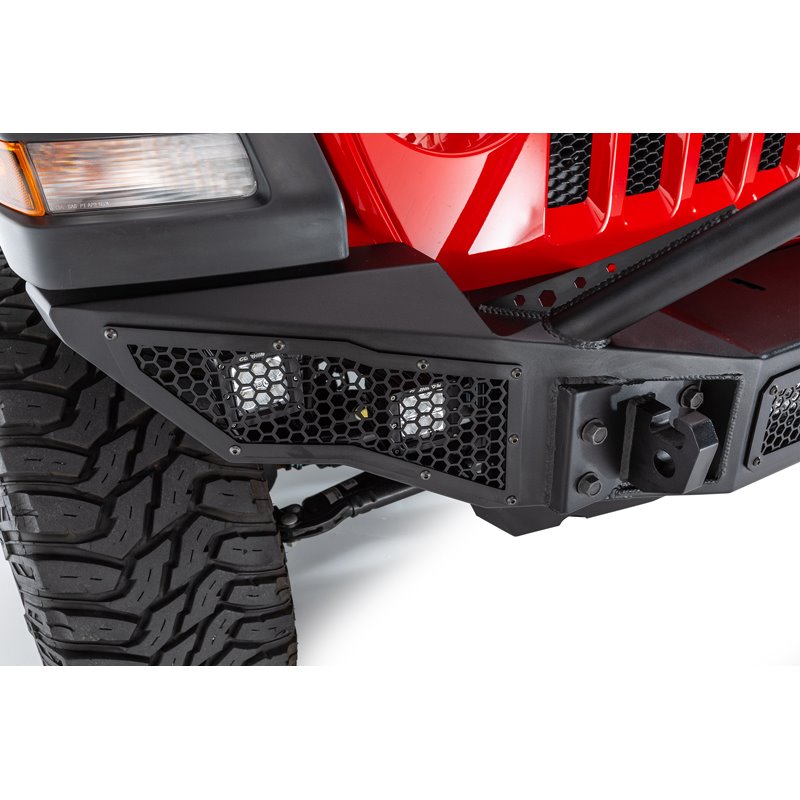 Go Rhino | Rockline Winch-Ready Full Width Bumper w/ Overrider - Gladiator / Wrangler (JK) / Wrangler (JL) 2007-2021 Go Rhino...