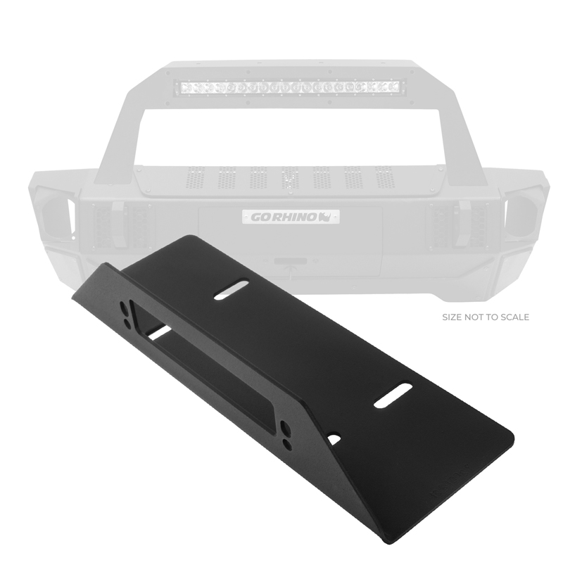 Go Rhino | Rockline Bumper Fairlead Mount Plate - Gladiator / Wrangler (JK) / (JL) 2007-2023