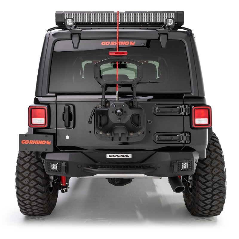 Go Rhino | Rockline Rear Stubby Bumper - Wrangler (JL) Unlimited 2018-2023