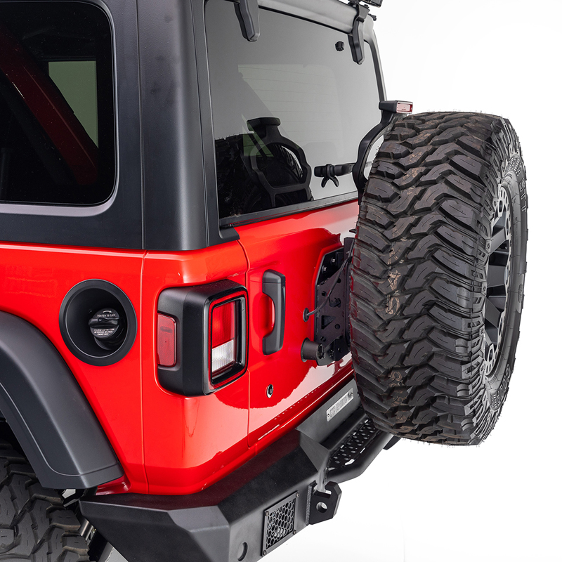 Go Rhino | Rockline Spare Tire Relocation Kit (up to 40" tire) - Wrangler (JL) 2018-2021 Go Rhino Spare Carrier