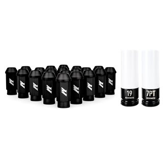 Mishimoto | Aluminum Locking Lug Nuts M12x1.25, 20pc Set, Black