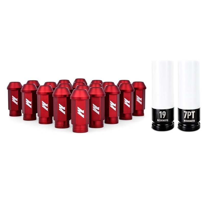 Mishimoto | Aluminum Locking Lug Nuts M12x1.5, 20pc Set, Red