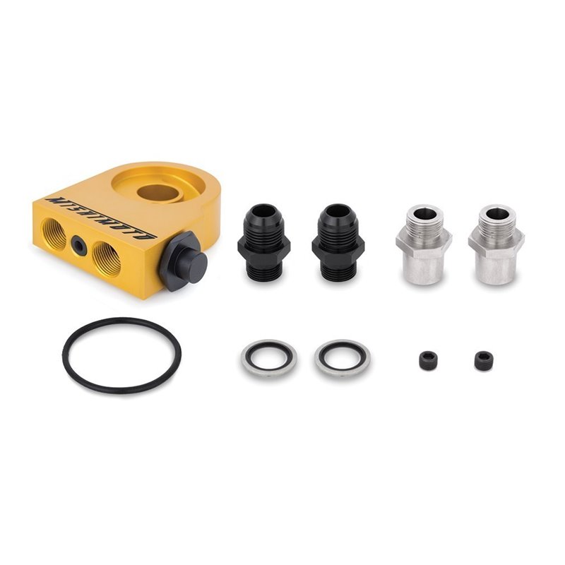 Mishimoto | Universal Thermostatic Oil Cooler Kit, 16-Row, Black