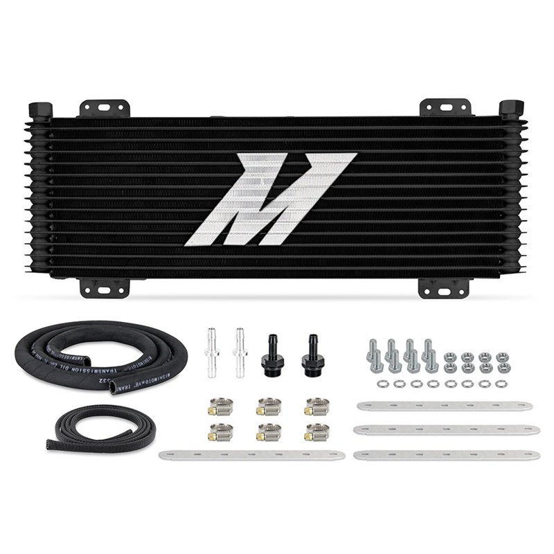 Mishimoto | 13-Row Stacked Plate Transmission Cooler, Powder Coat, 22.85in X 7.10in X 1.25in Mishimoto Oil Coolers