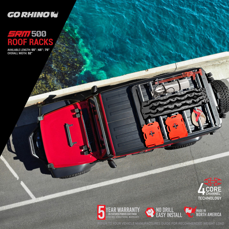 Go Rhino | SRM500 75" Flat Platform Roof Rack 