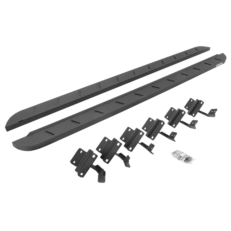 Go Rhino | RB10 Slim Line Running Boards w/ Mounting Brackets Kit - F-150 / Raptor / F-250 / F-350 2015-2023