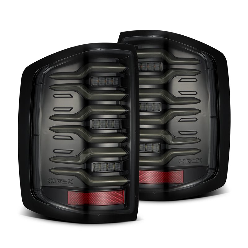 AlphaRex | LED Taillights Alpha-Black - Silverado / Sierra 1500 / 2500 HD / 3500 HD 2014-2019