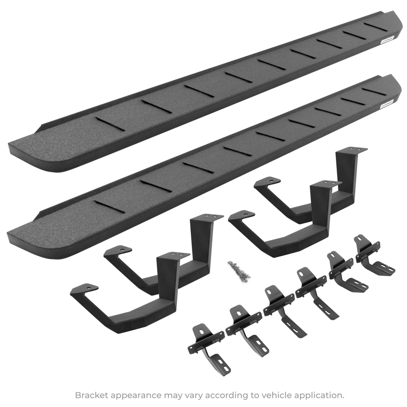Go Rhino | RB10 Running Boards w/ Mounting Brackets, 2 Pairs Drop Steps Kit - Ram 1500 2019-2023