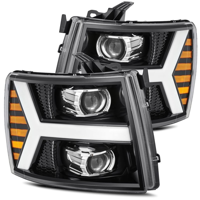AlphaRex | Projector Headlights Jet Black - Silverado 1500 / 3500 HD 2007-2014