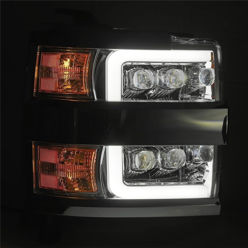 AlphaRex | LED Projector Headlights in Jet Black - Silverado 2500 HD / 3500 HD 6.0L / 6.6L 2015-2019 AlphaRex Headlights