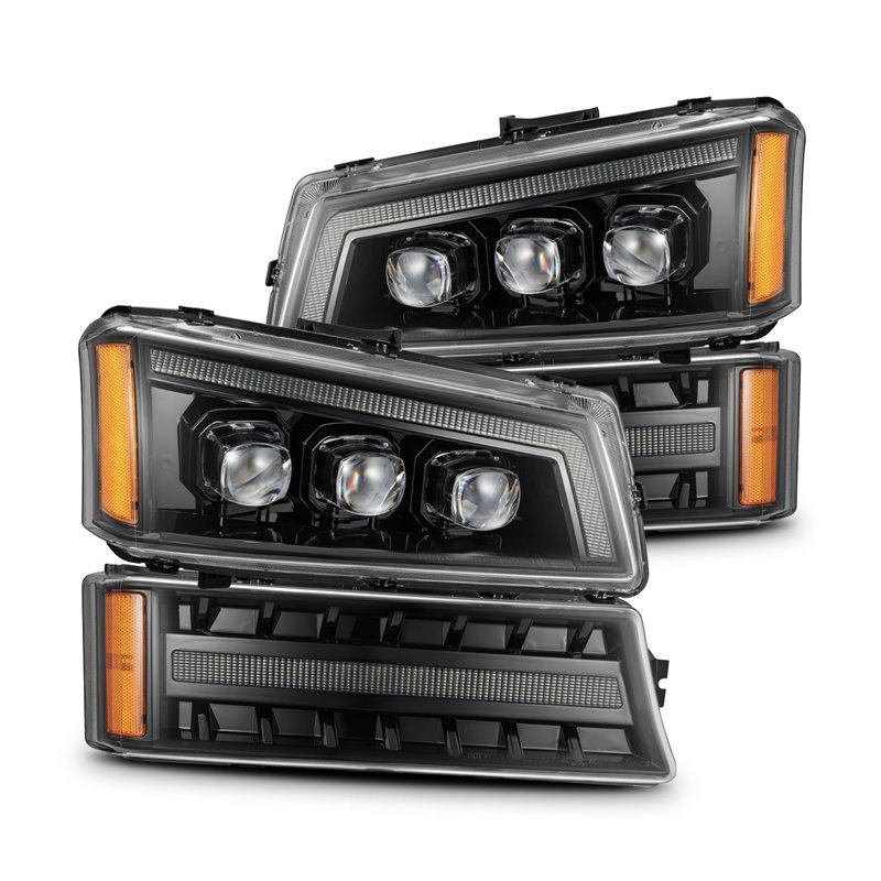 AlphaRex | Projector Headlights Alpha-Black - Silverado 1500 / 2500 HD 2003-2006
