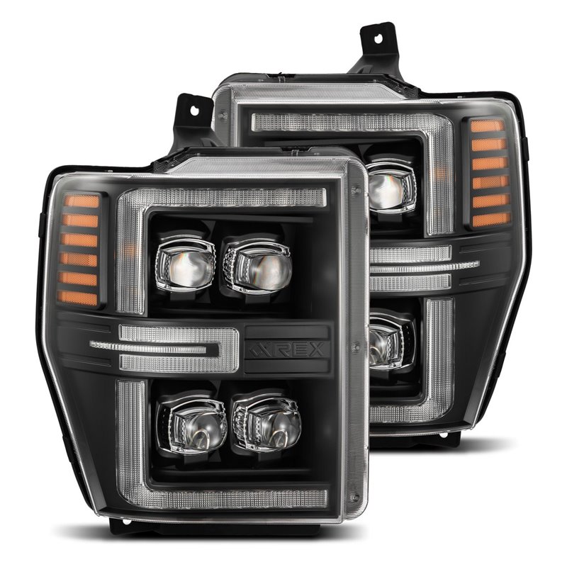AlphaRex | LED Projector Headlights in Black - F-250 / F-350 2008-2010