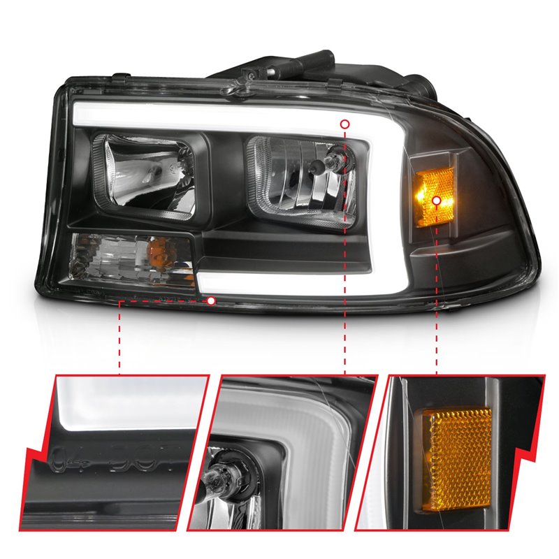 Anzo USA | Crystal Headlight Set - Dakota / Durango 2000-2004