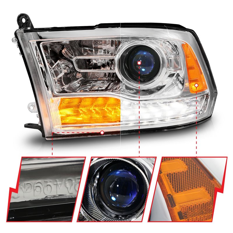 Anzo USA | Projector Headlight Set - Ram 1500 / Classic / 2500 / 3500 2009-2023