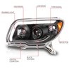 Anzo USA | LED Bar Projector Black Headlight - 4Runner 4.0L / 4.7L 2006-2009