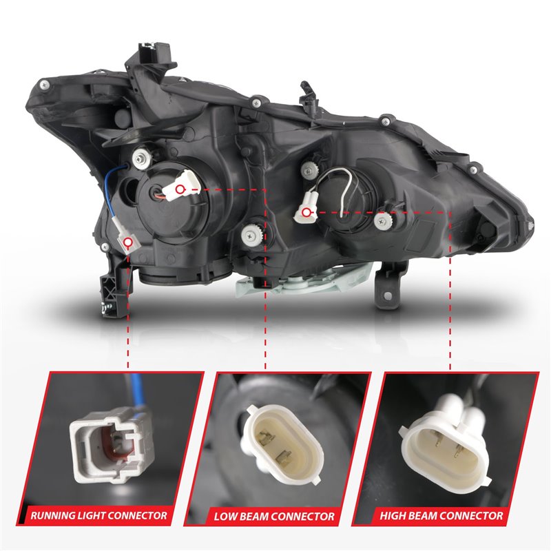 Anzo USA | Projector Headlight Set - Altima 2.5L / 3.5L 2013-2015
