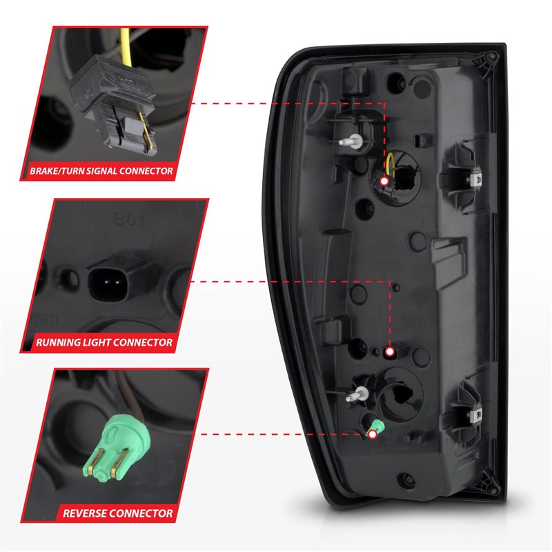 Anzo USA | LED Tail Light Assembly - Sierra 1500 / 2500 HD / 3500 HD 2019-2023