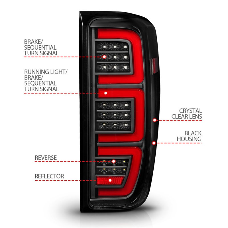 Anzo USA | LED Tail Light Assembly - Sierra 1500 / 2500 HD / 3500 HD 2019-2023 Anzo USA Tail Lights