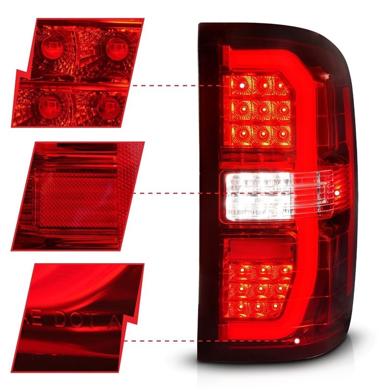 Anzo USA | LED Tail Light Assembly - Sierra 1500 / Limited / 2500 HD / 3500 HD 2014-2019