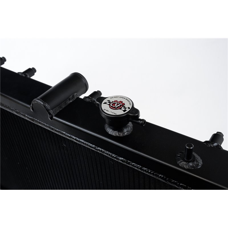 CSF | 02-07 Subaru Impreza WRX/STI All-Aluminum Radiator - w/ filler neck - Black - Baja / WRX / WRX STi 2.5L / 2.0T 2002-2007