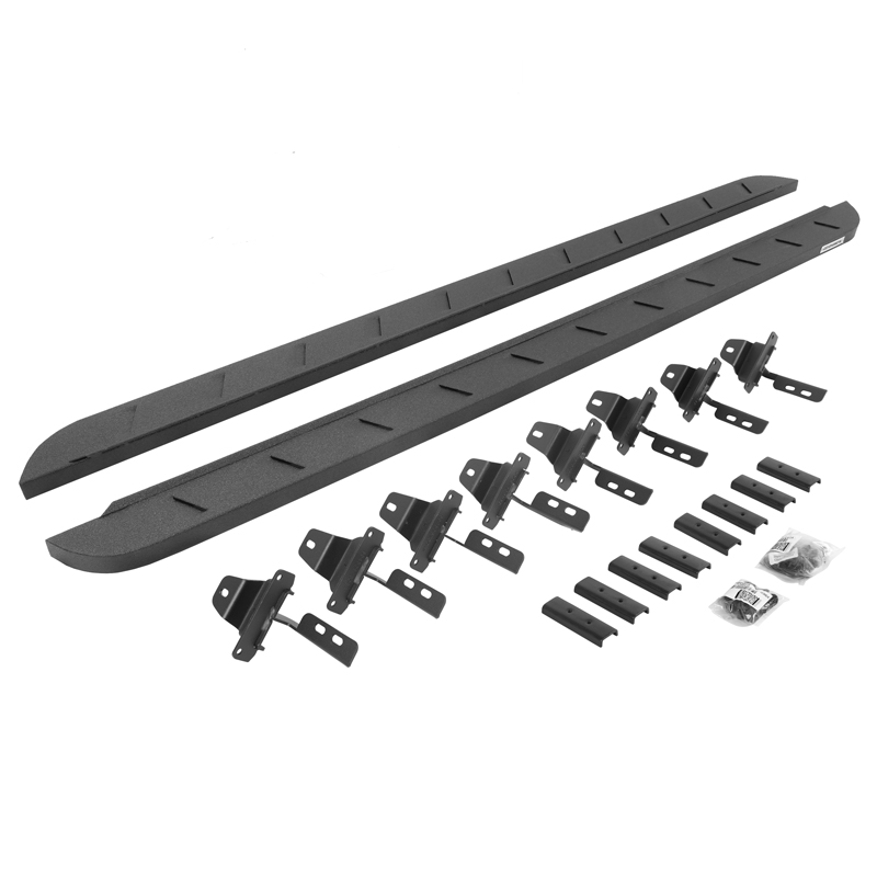 Go Rhino | RB10 Slim Line Running Boards w/ Mounting Brackets Kit - Gladiator 3.0L / 3.6L 2020-2023
